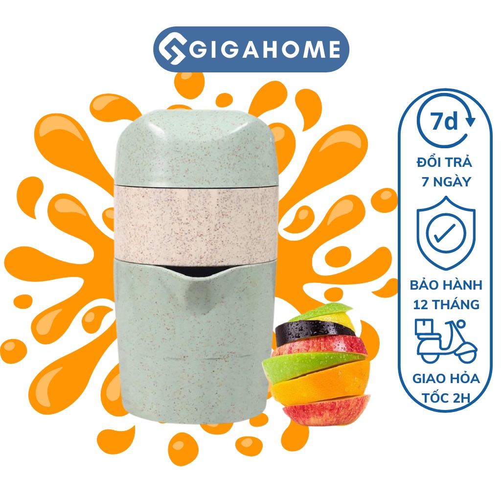Dụng Cụ Vắt Cam GIGAHOME Bằng Lúa Mạch Có Nắp Và Cốc 600ml Tiện Dụng 7092