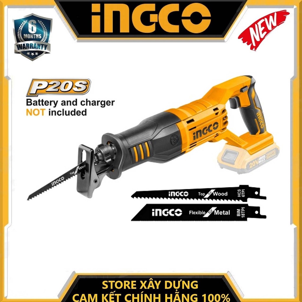 MÁY CƯA KIẾM DÙNG PIN 20V INGCO CRSLI1151 - HÀNG CHÍNH HÃNG