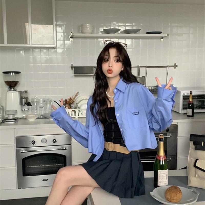 Áo Khoác Sơ Mi Mỏng Tay Dài Chống Nắng Dáng Rộng Phong Cách Pháp Thời Trang Mùa Hè Cho Nữ