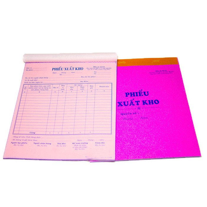 Phiếu xuất kho - nhập kho khổ A4 3 liên