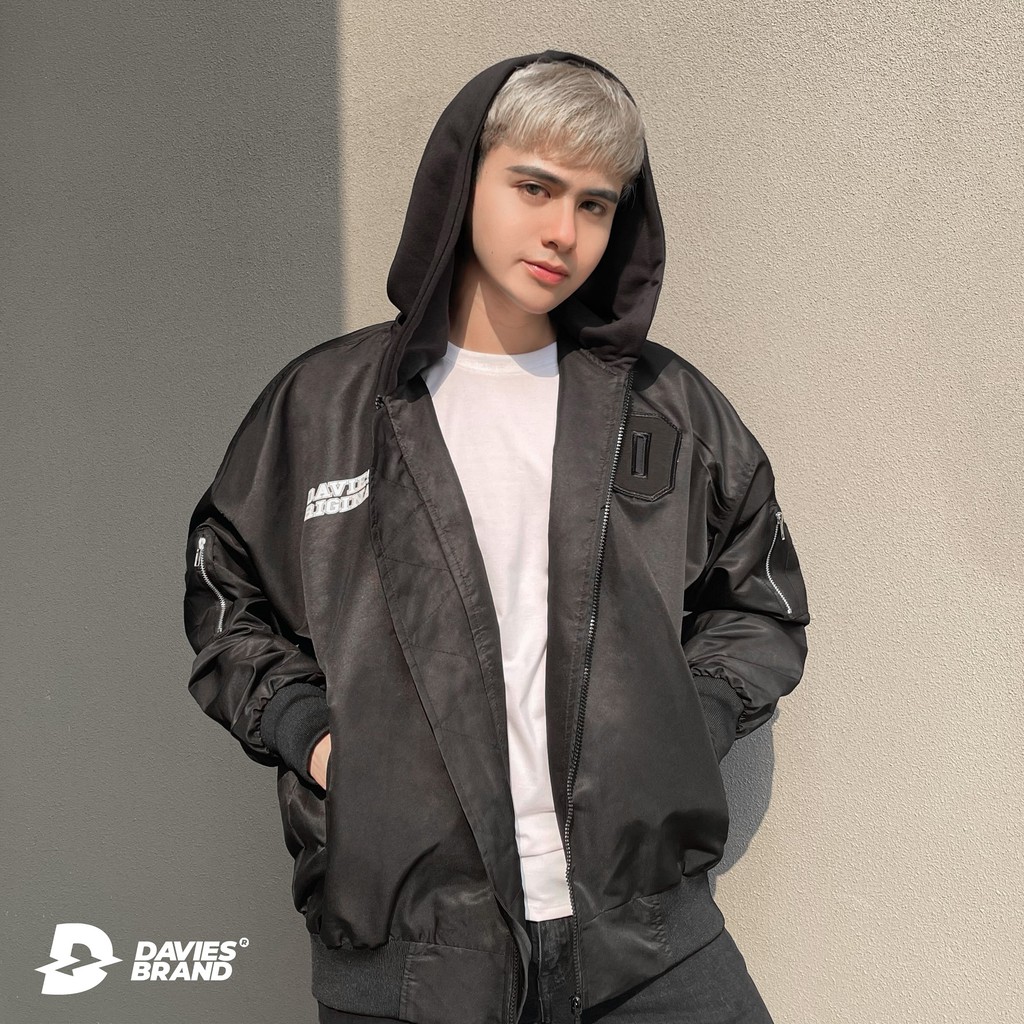 Áo khoác dù bomber mũ nỉ unisex DAVIES - Hooded Bomber Jacket