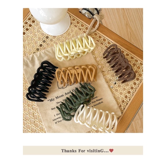Kẹp tóc càng cua cá mập nhựa Acrylic phong cách Hàn quốc loại dài nhiều màu tuỳ chọn cho nữ