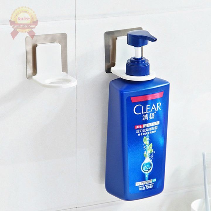 Móc treo dầu gội sữa tắm giá để chai lọ xà phòng nước rửa tay dán tường