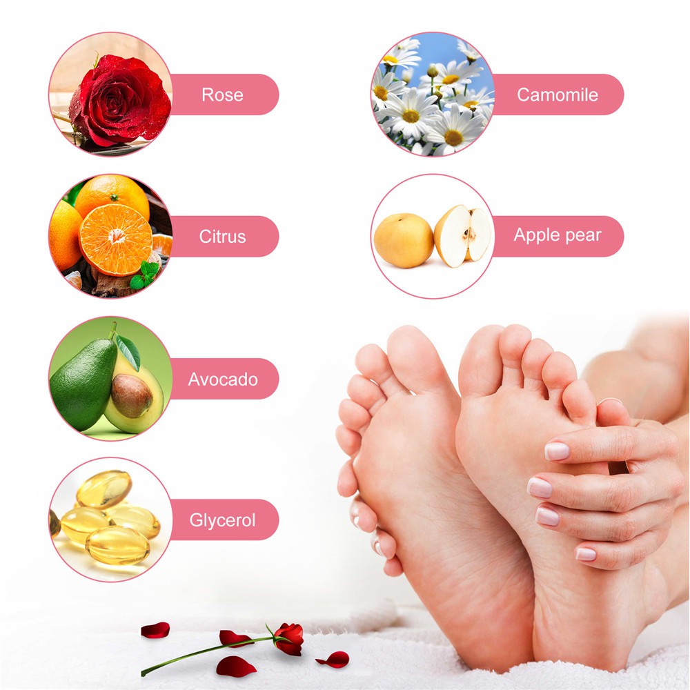 [Hàng mới về] Mặt nạ chân 7 loại tùy chọn tẩy tế bào chết với chiết xuất từ trái cây tự nhiên an toàn cao cấp