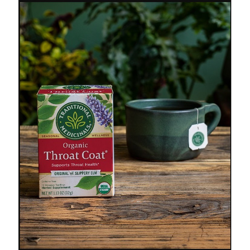 Trà Thảo Mộc Hữu Cơ Throat Coat (Traditional Medicinals Throat Coat Tea) - Hộp 16 túi lọc