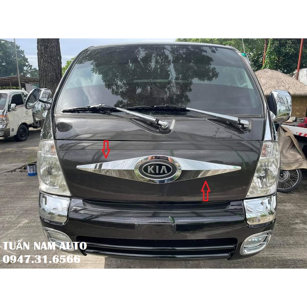 Ốp quả trám kiếm nhọn 2 đầu KIA HYUNDAI trang trí logo mặt trước xe tải (Hàng Hàn Quốc)