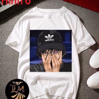 Áo thun hoạ tiết người che mặt đội nón có bigsize