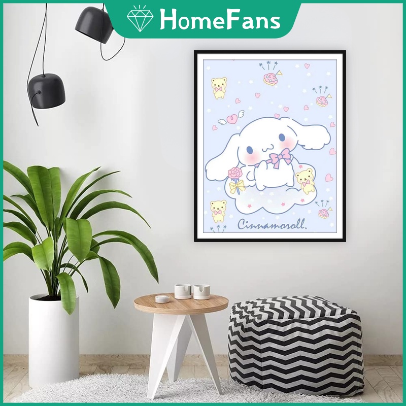 Bộ Tranh Đính Đá 5D Tự Làm 40x50cm Hình Xe Đẩy Em Bé Trang Trí Nhà Cửa