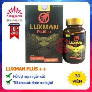 [KÈM QUÀ] Luxman Plus ++ – Giúp bổ thận tráng dương, tăng nội tiết tố nam, mạnh gân cốt, hỗ trợ hiếm muộn