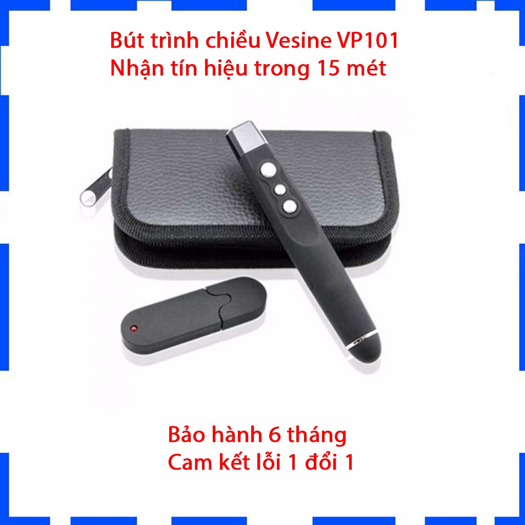 Bút Trình Chiếu Vesine Vp101 Hỗ Trợ Giảng Dạy Trình Chiếu Slide - Chính hãng Bảo hành 6 tháng