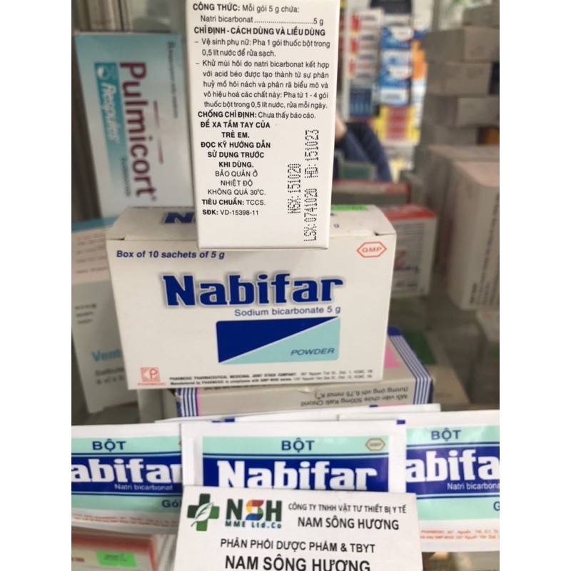 Muối vệ sinh phụ nữ, khử mùi hôi Nabifar (1 gói x 5g)