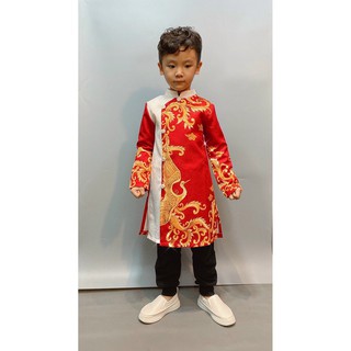 SET ÁO DÀI GẤM CHO BÉ TRAI