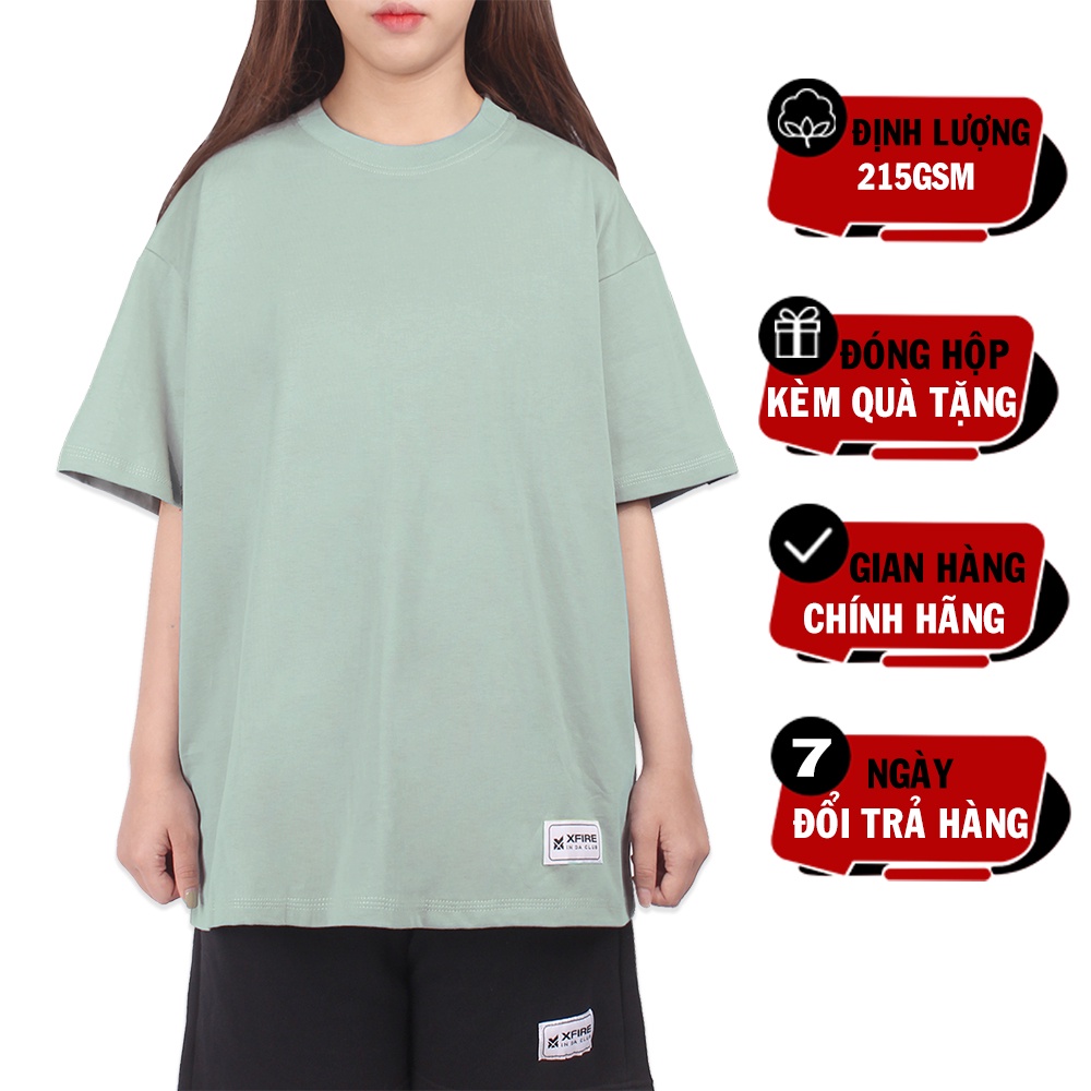 Áo Phông Thun Nam Nữ Trơn  Chất Liệu Vải Cotton 2 Chiều Trơn Không In Mineral Green Local Brand By Xfire AT-BLCOT-GR322