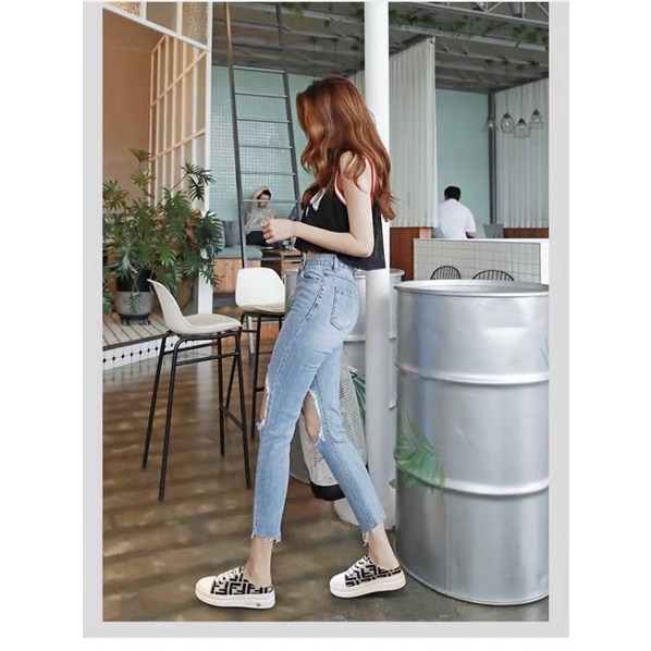 Giày sục thể thao độn đế 7cm ⚡️FREE SHIP⚡️hoạ tiết sang, tôn chiều cao, êm chân