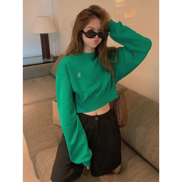 Áo Sweater Cổ Tròn Tay Dài Thời Trang Thu Đông Dành Cho Nữ