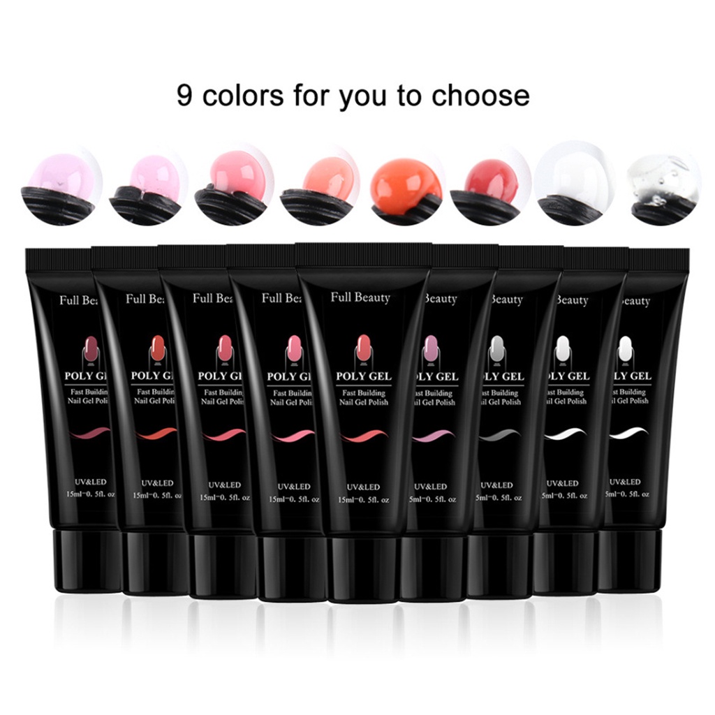 Gel Nối Dài Móng Tay 15ml Nhiều Màu Sắc Chuyên Dụng Cho Salon