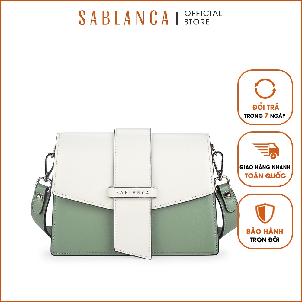 Túi đeo chéo nắp gập phối Color Block SABLANCA SD0104