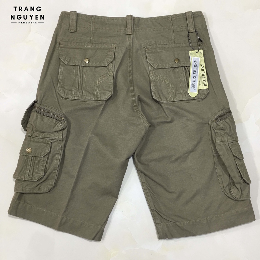 Quần Short Kaki Nam Túi Hộp 6 Túi Cargo Dây Kéo Form Rộng Vải Cao Cấp ShK_TH
