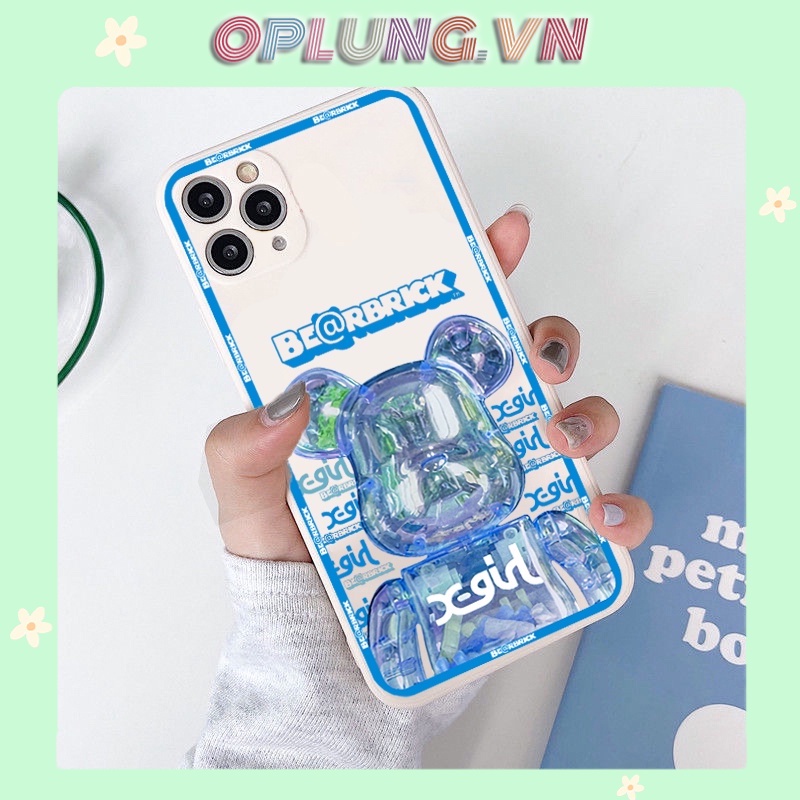 Ốp lưng iphone Bear. Brick cạnh vuống bảo vệ camera dánh cho ip 11/7plus/6/6plus/x/xsmax/11/12promax/13promax e73