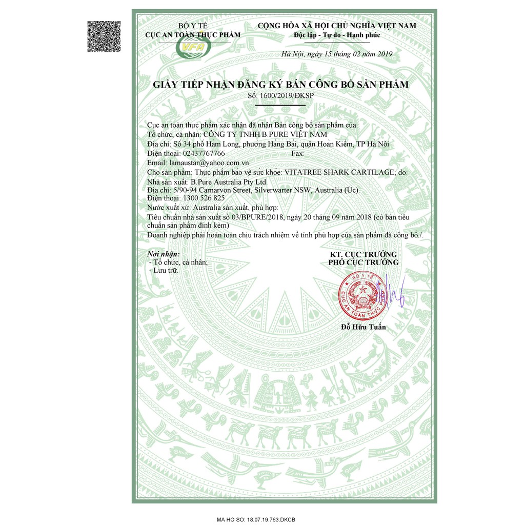 Viên Uống Tái Tạo Sụn Khớp Vi Cá Mập Vitatree Shark Cartilage 1000mg - 200 Viên