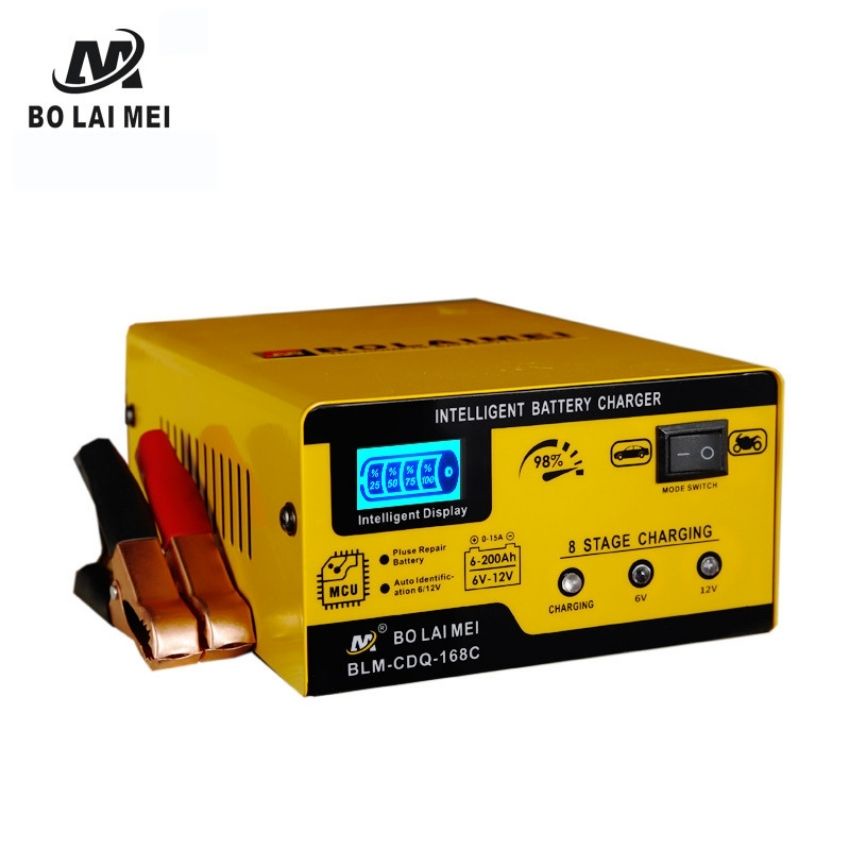 Bộ sạc bình ắc quy 12v 24v 15A, sạc bình ắc quy xe máy ô tô từ 3ah - 200ah hàng chính hãng Bolaimei