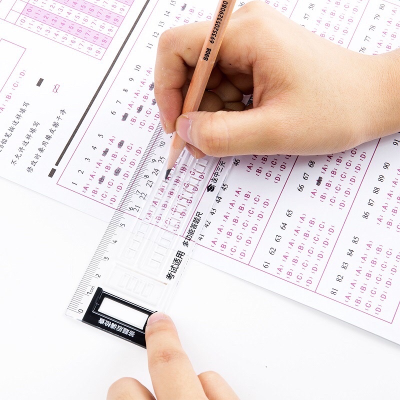 Thước Kẻ Deli Khoanh Đáp Án Đi Thi 15Cm Tiện Dụng Dụng Cục Học Sinh Văn Phòng Phẩm