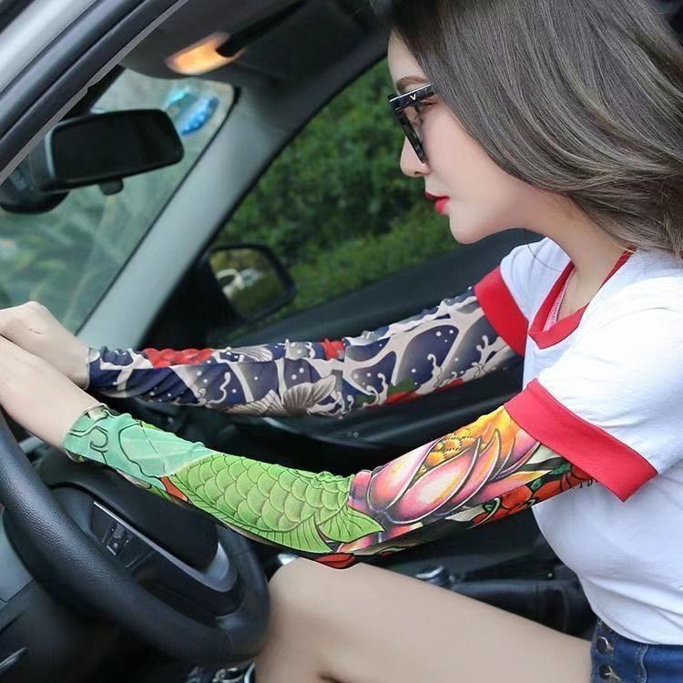 Găng Tay Chống Nắng Hình Xăm Co Giãn - Tattoo Cực Chất