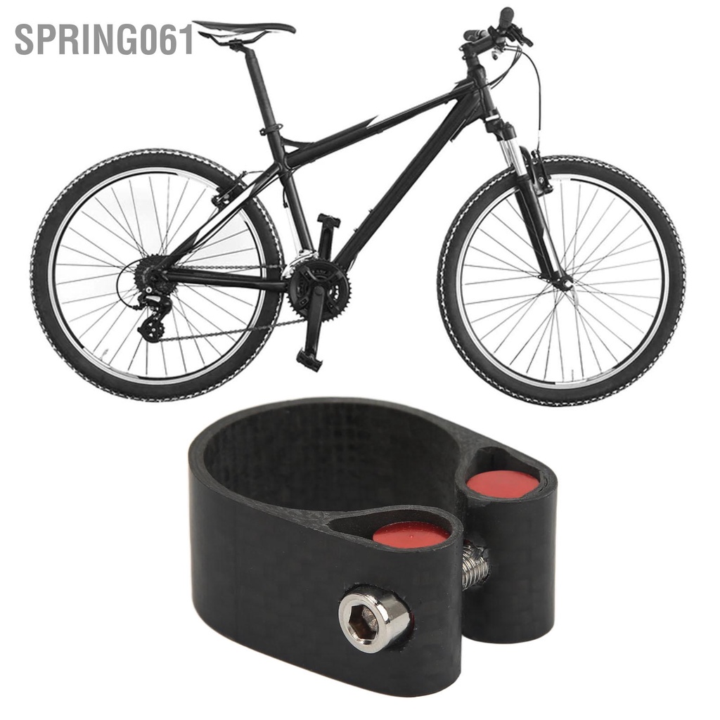 Spring061 Kẹp cột an toàn dành cho xe đạp dây buộc bằng sợi carbon leo núi Clip màu đen cắt CNC Cổ áo đường bộ