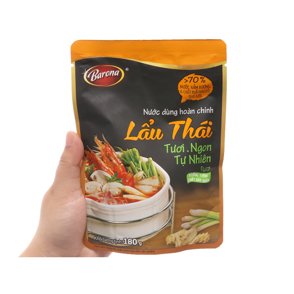 Nước dùng hoàn chỉnh lẩu Thái Barona gói 180g | BigBuy360 - bigbuy360.vn