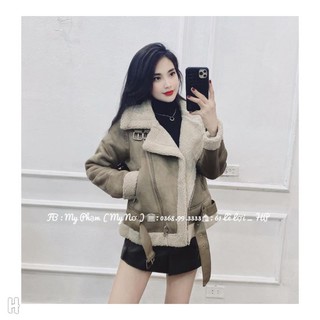 Áo da bò cổ vest