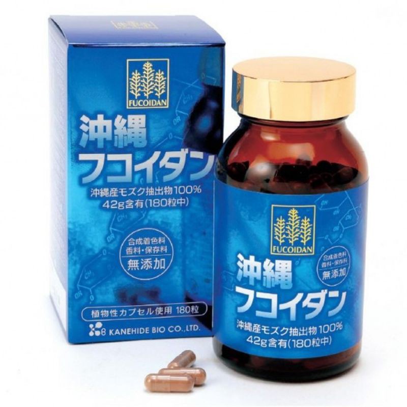 Viên uống tảo Fucoidan Okinawa xanh hỗ trợ ung thư 180 viên Nhật