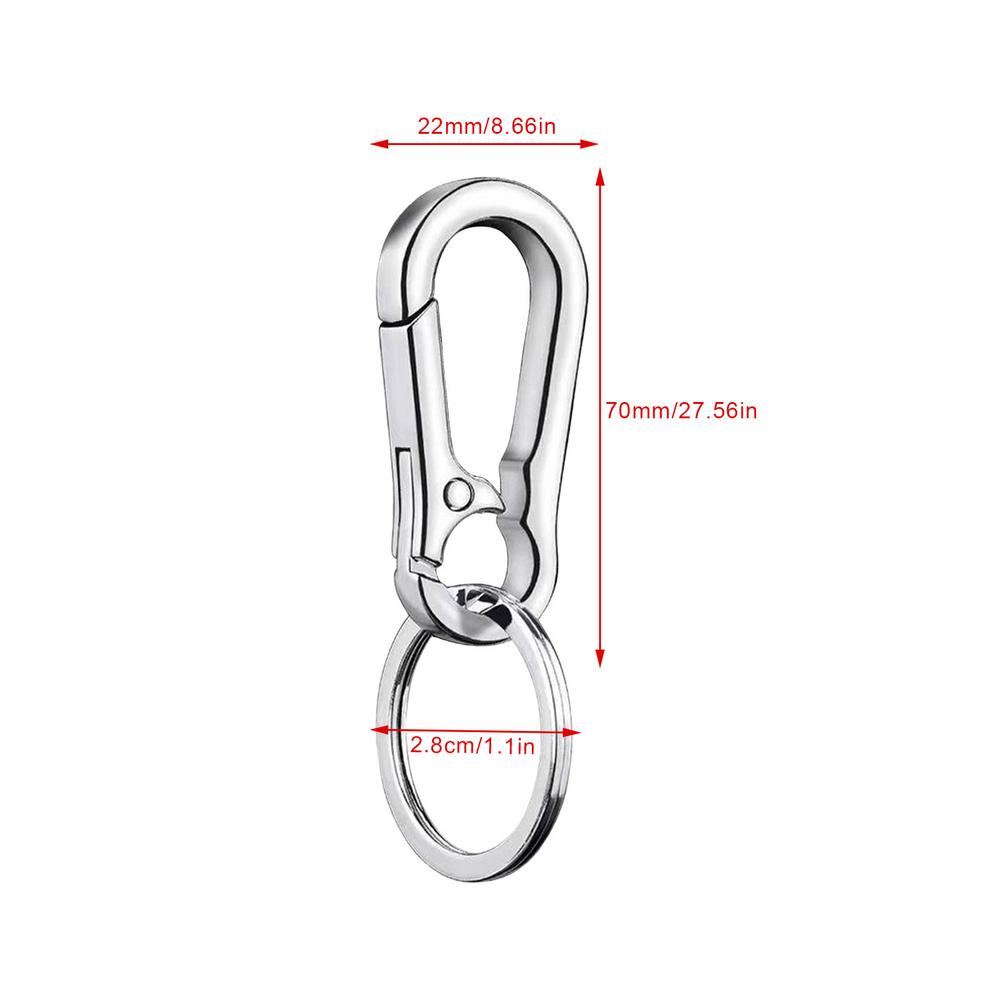 Móc khoá ô tô Carabiner đúc liền khối inox dùng ngoài trời