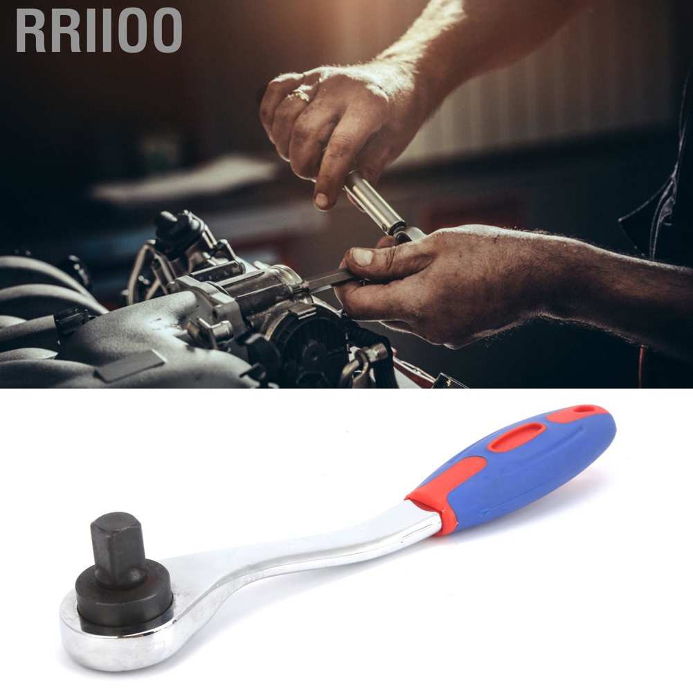 Rriioo 3/8in 72 Teeth Ratchet Wrench Chromium Vanadium Steel Socket Maintenance Tools
