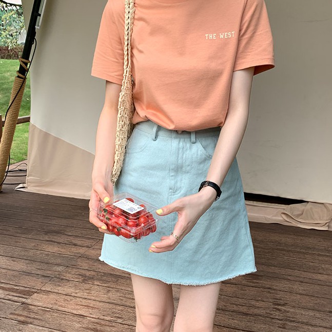 chân váy jean Màu Trơn Thời Trang 42924 Cho Nữ | BigBuy360 - bigbuy360.vn