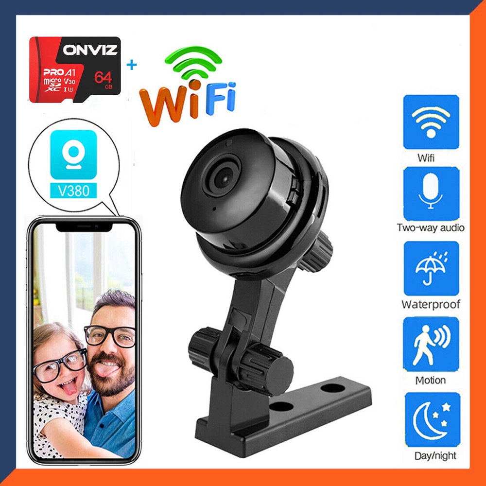 ⚡️FREESHIP, KÈM THẺ 64GB⚡️Camera ip V380 PRO, hình ảnh sắc nét, đàm thoại, phát hiện chuyển động, hồng ngoại quay đêm