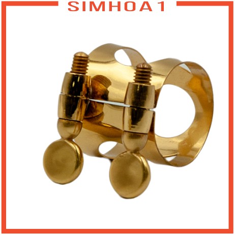 1 Piece Metal Ligature Clip Clamp for Saxophone Mouthpiece Golden Soprano