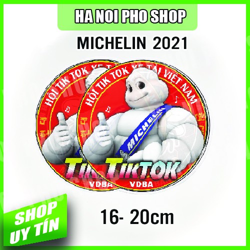 Tem Logo trang trí Tik Tok xe tải hình dán MICHELIN 2022, chống nước kèm quà tặng 10k