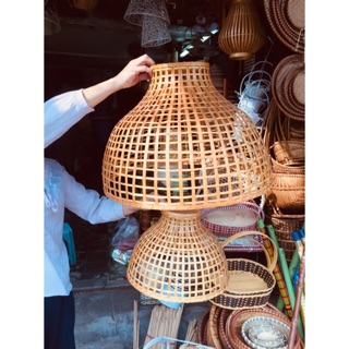 Lồng đèn tre trang trí, đèn tre trang trí nhà hàng khách sạn, đèn lọ mực Mây Tre Đan Thủy Khanh