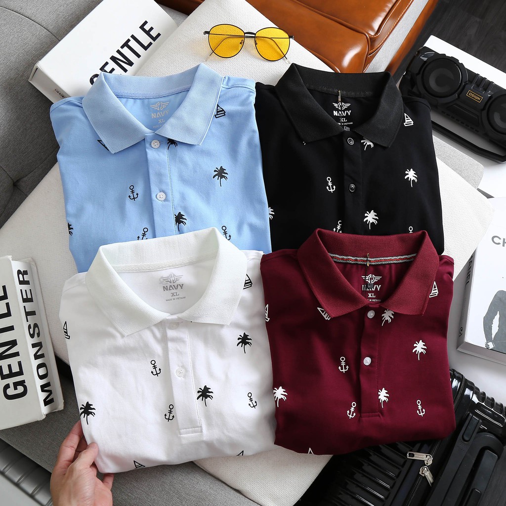 ÁO THUN BIGSIZE NAM CÓ CỔ HỌA TIẾT