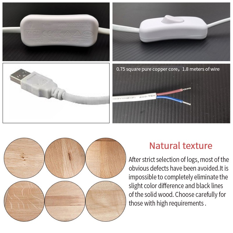 Đèn LED USB Xếp Ly Để Bàn Trang Trí Phòng Ngủ Phong Cách Retro