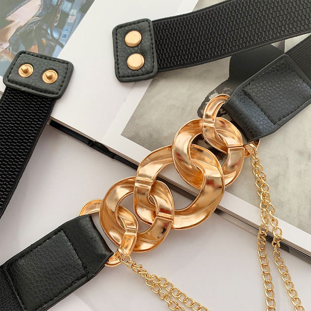 Thắt lưng co giãn bằng kim loại nhiều màu sắc thời trang cho nữ