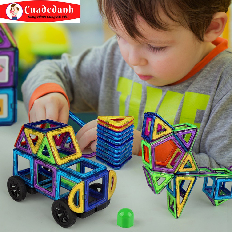 Đồ Chơi Nam Châm Xếp Hình Siêu Từ Tính Nhựa ABS An Toàn Giúp Trẻ Phát Triển Tư Duy Sáng Tạo