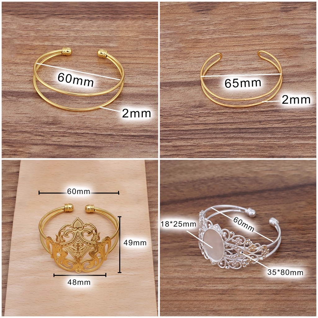 1 vòng làm kim quan cài búi tóc 60mm nguyên liệu làm trâm làm trang sức cổ trang cosplay cổ phục có màu KC