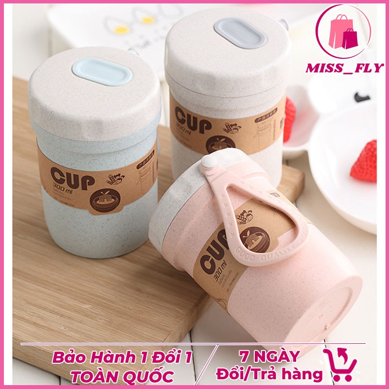 Cốc đựng canh lúa mạch an toàn cho sức khỏe, chịu nhiệt cao xinh xắn dung tích 300ML Tặng kèm thìa - missfly | BigBuy360 - bigbuy360.vn