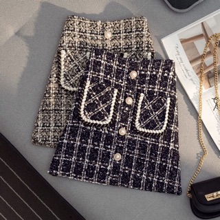 Chân váy dạ kim sa có quần lót trong