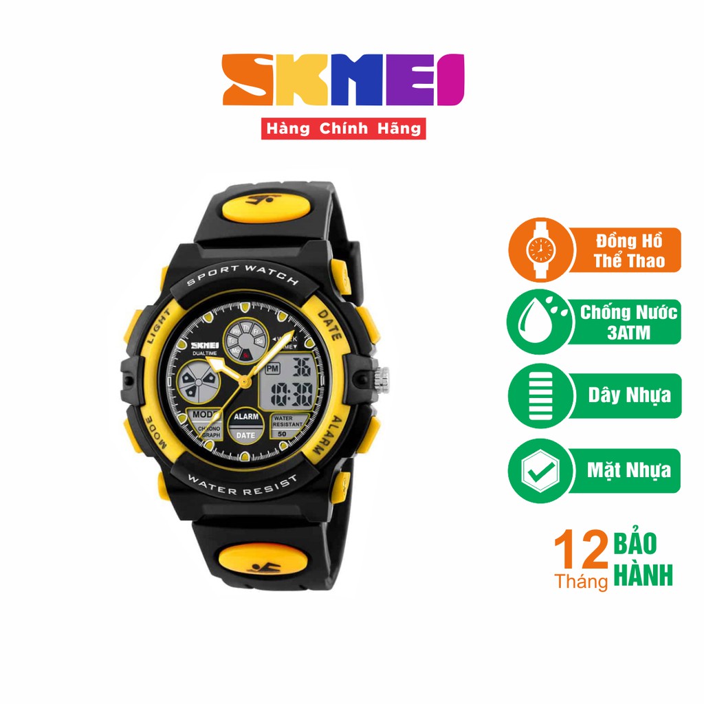 Đồng Hồ Nam Điện Tử Thể Thao Pin Nhật, Kháng Nước SKMEI - 1163YL - Hàng Chính Hãng