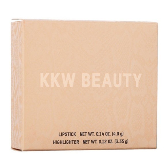 KKW - Set Son, Phấn Bắt Sáng KKW Beauty - Holiday 2019 Lipstick &amp; Highlighter Duo