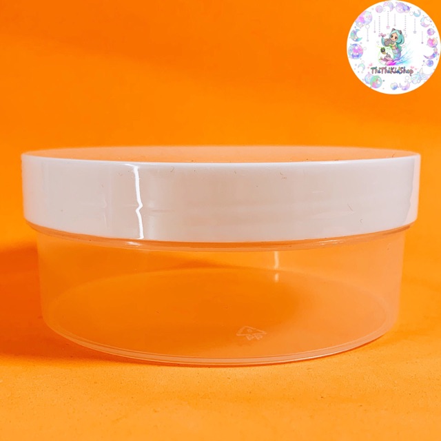 Hủ nhựa nắp trắng / slimeglitters /320ml