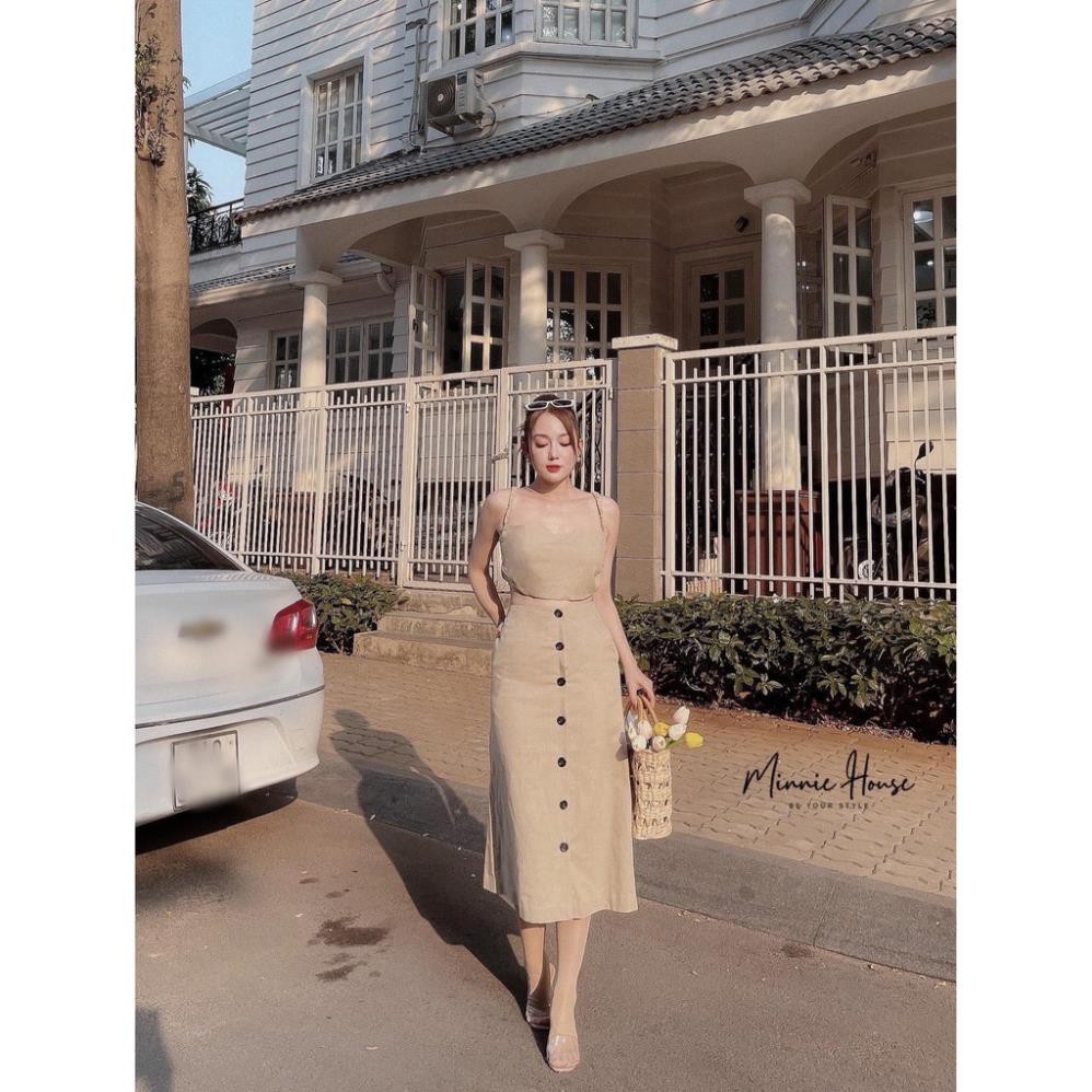 Set đồ nữ cá tính, set váy dài áo dây đi chơi sang chảnh mùa hè đẹp 8A00062 JKR | BigBuy360 - bigbuy360.vn