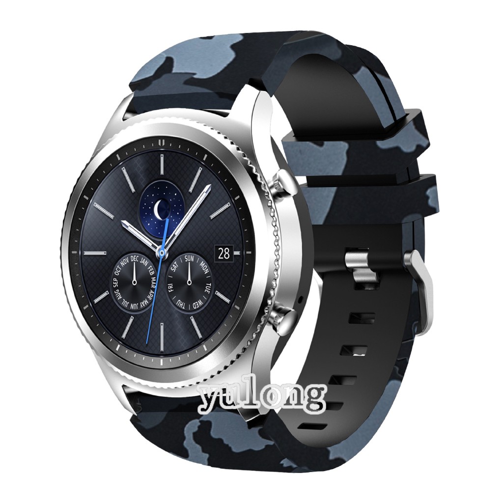 Dây đeo silicon camo cho đồng hồ thông minh Samsung Gear S3 Frontier Classic